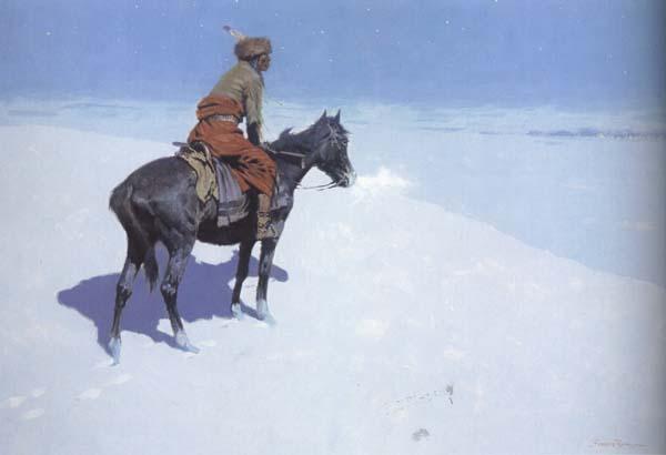 Frederic Remington The Scout:Frends or Foes (mk43) oil painting image